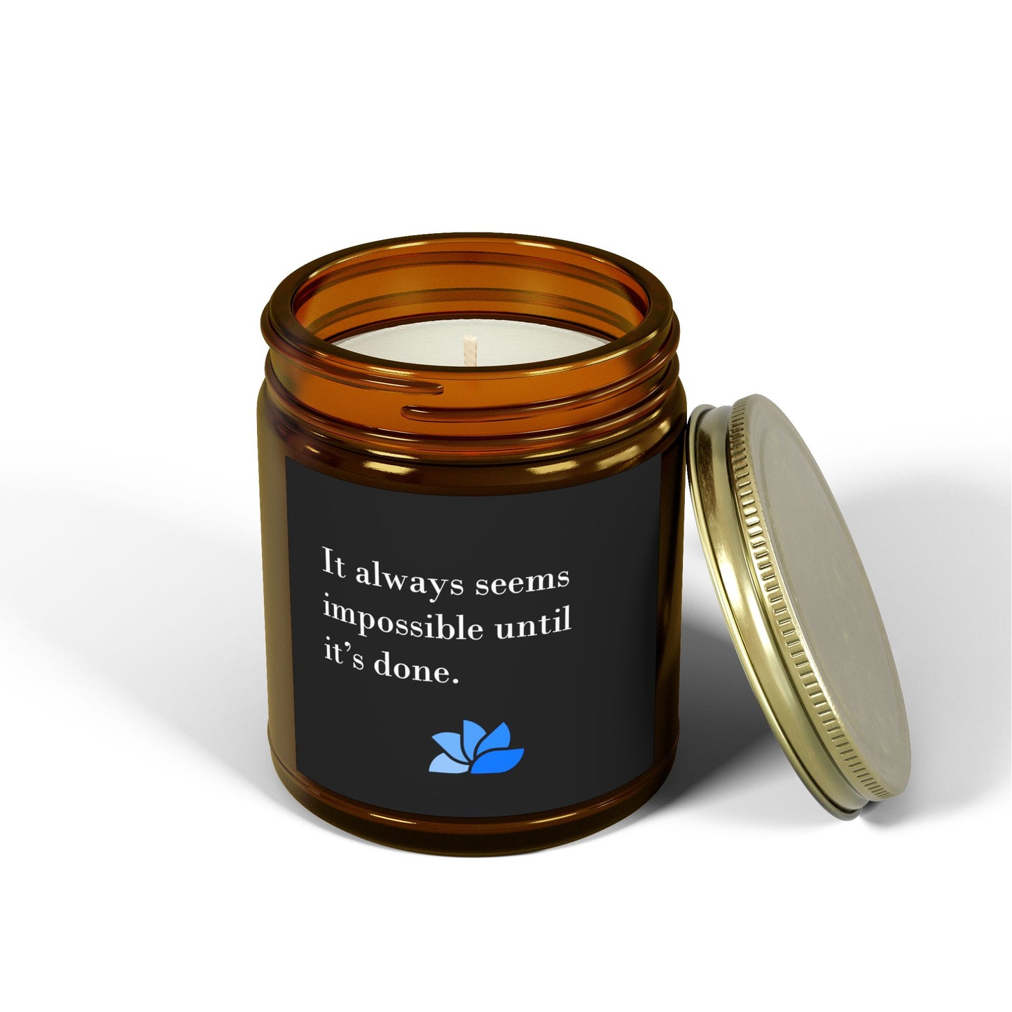 Possible Still™ Duftende Lys (4oz, 9oz) (Svart Tema): Nelson Mandela Quotes