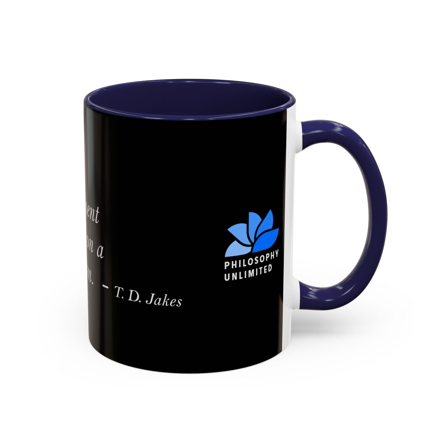 The Storm Is Over Accent™ kaffemugg 11 oz (0,33 L) / 15 oz (0,44 L) (svart tema): TD Jakes Citat