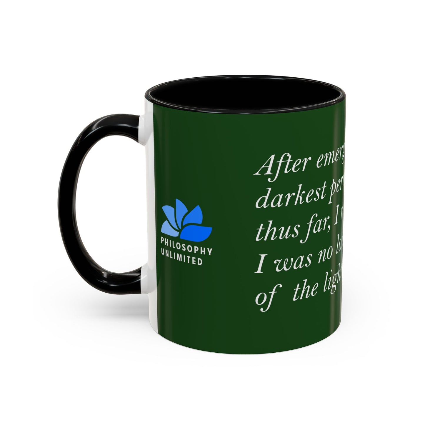 The Storm Is Over Accent™ Kaffekrus 11 oz (0,33 l) / 15 oz (0,44 l) (Grønn Tema): Fabien Landry Quotes