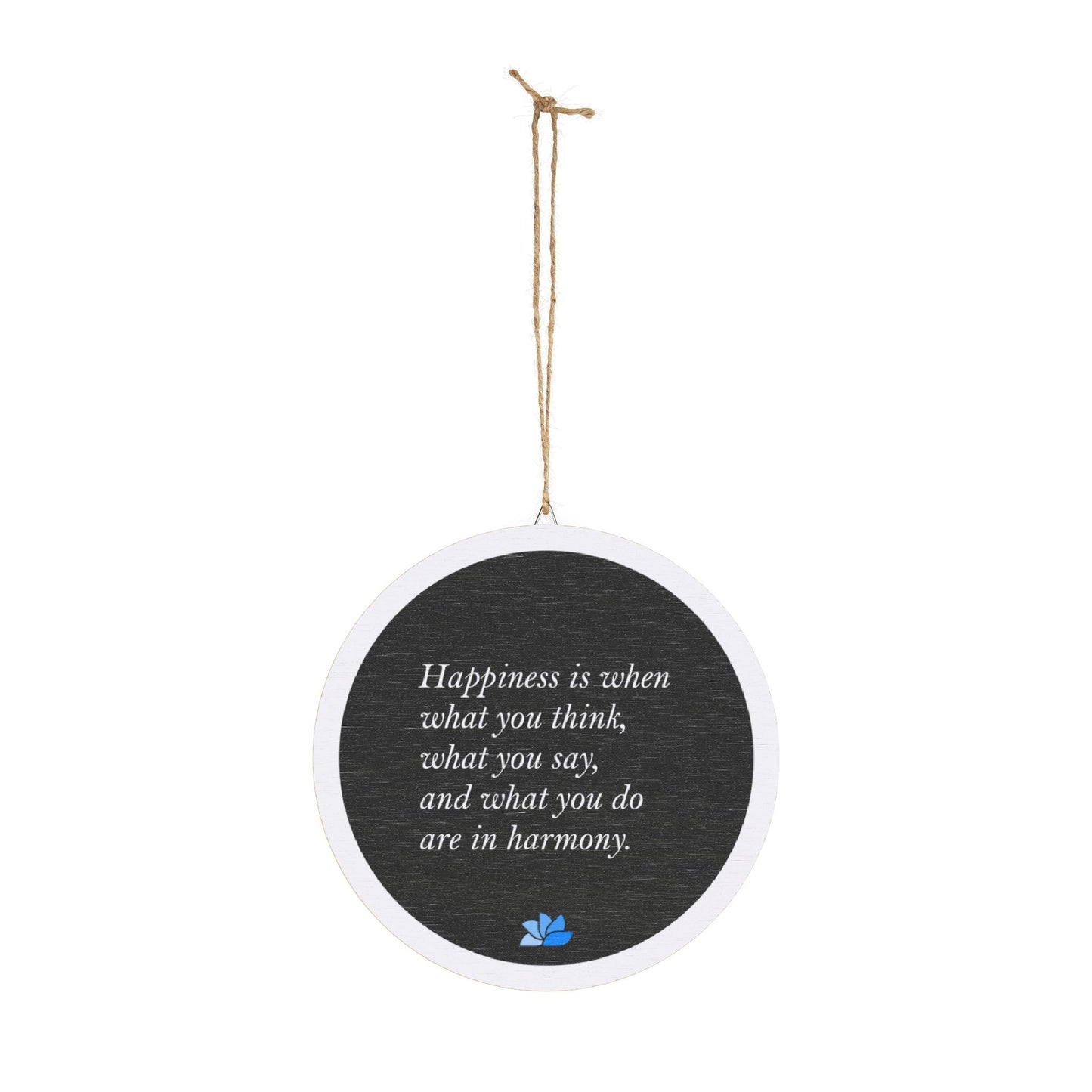 New Harmony™ Tre Hengende Skilt (Svart): Mahatma Gandhi Quotes