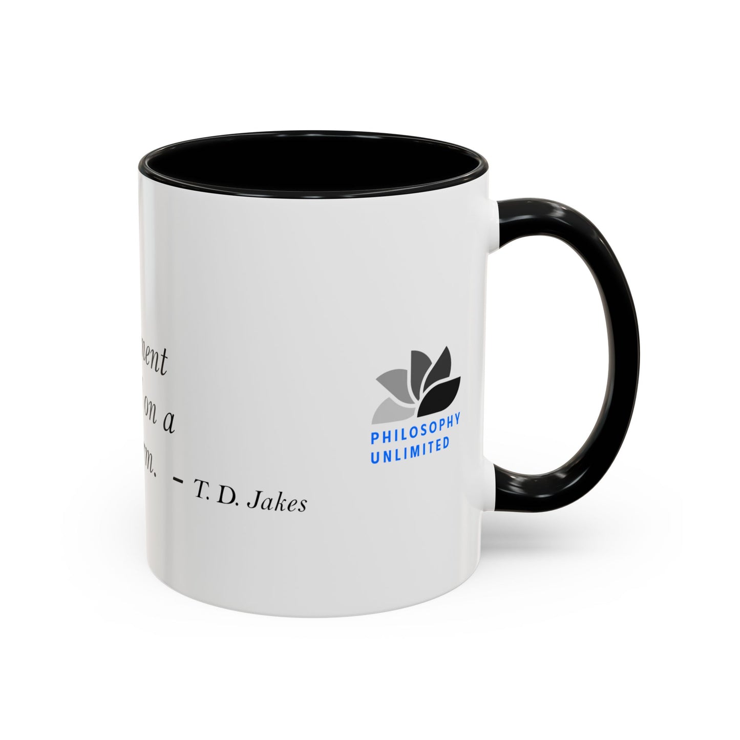 The Storm Is Over Accent™ Kaffekrus 11 oz (0,33 l) / 15 oz (0,44 l) (Hvit Tema): T. D. Jakes Quotes