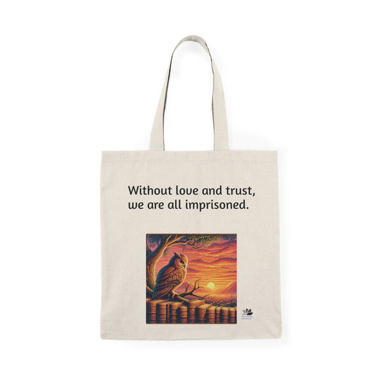 Found Love Again Philosophy Owl Two™ Naturlig tøyveske: Fabien Landry Quotes II