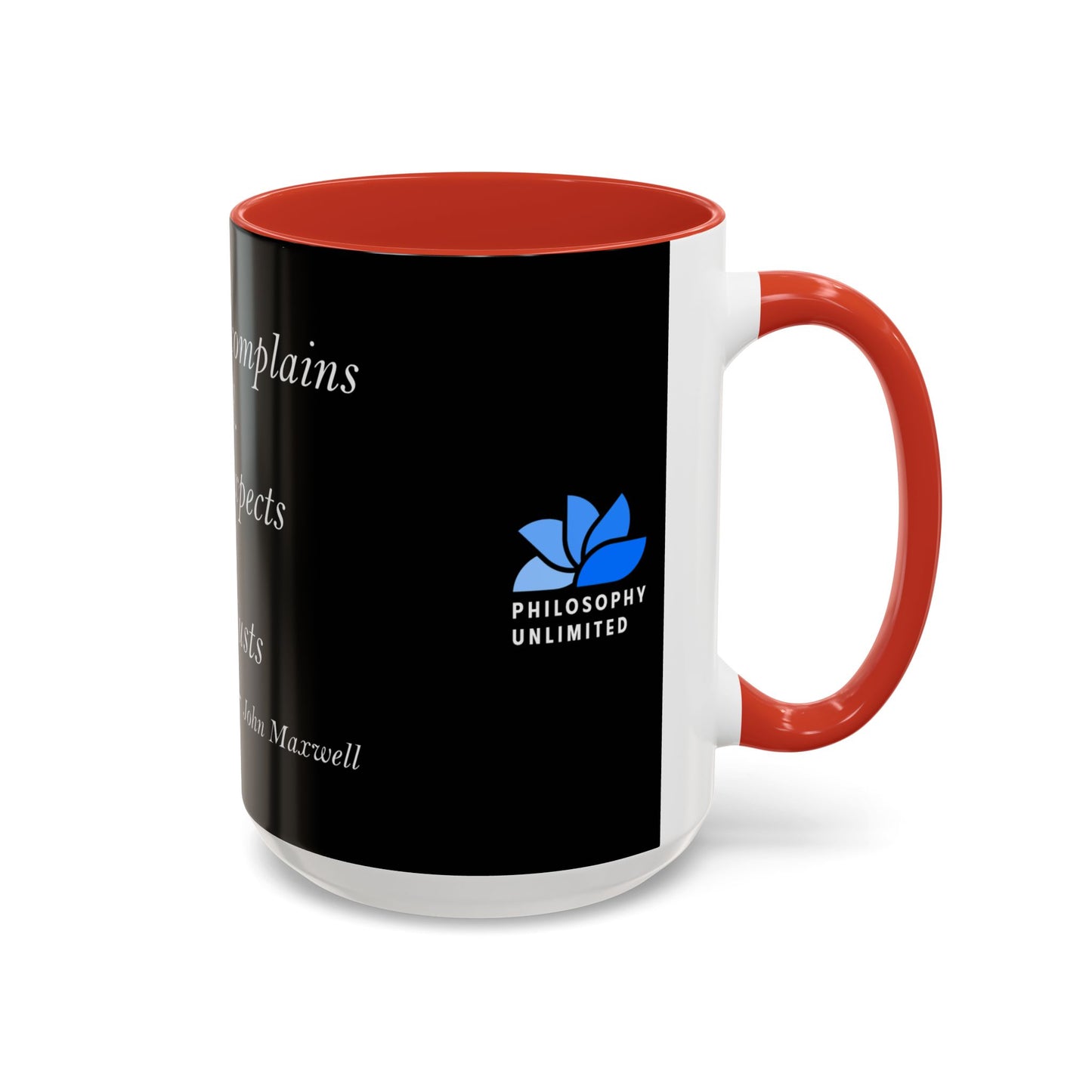 The Storm Is Over Accent™ kaffemugg 11 oz (0,33 L) / 15 oz (0,44 L) (svart tema): John Maxwell Citat