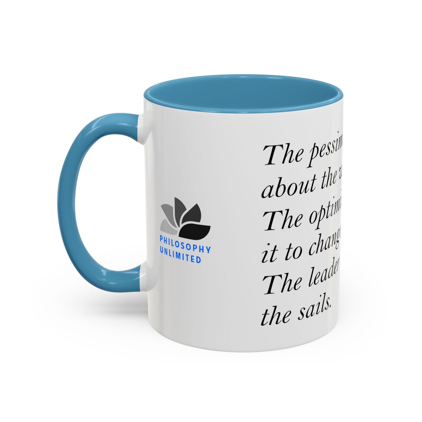 The Storm Is Over Accent™ Kaffekrus 11 oz (0,33 l) / 15 oz (0,44 l) (Hvit Tema): John Maxwell Quotes