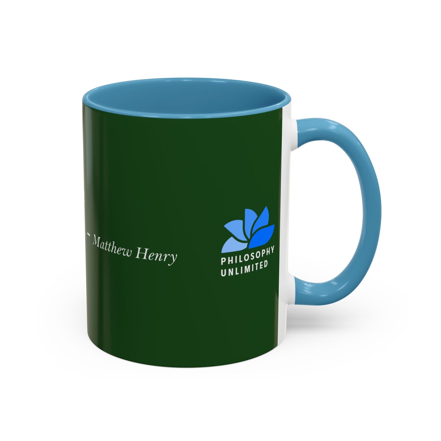 The Storm Is Over Accent™ Kaffekrus 11 oz (0,33 l) / 15 oz (0,44 l) (Grønn Tema): Matthew Henry Quotes