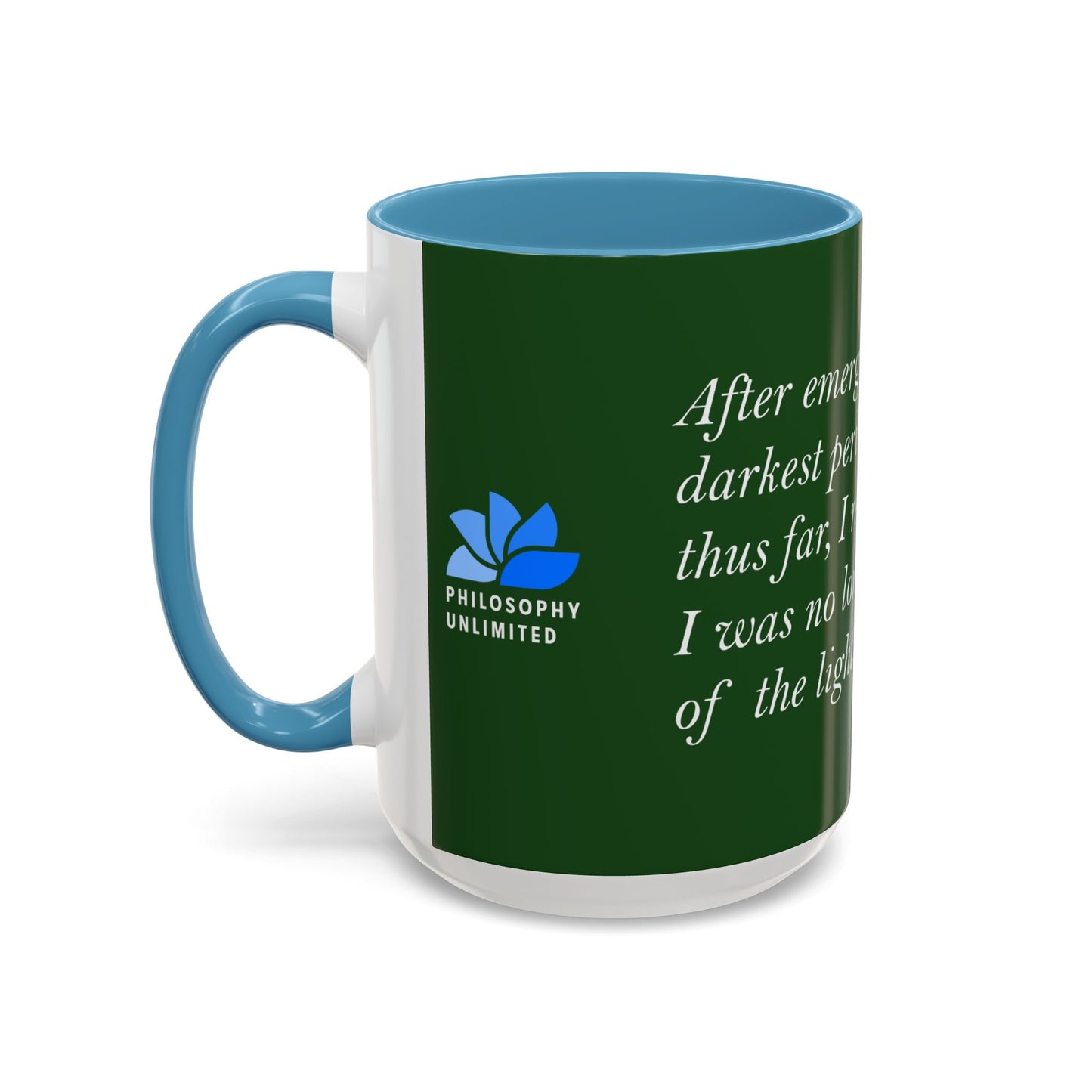 The Storm Is Over Accent™ Kaffekrus 11 oz (0,33 l) / 15 oz (0,44 l) (Grønn Tema): Fabien Landry Quotes