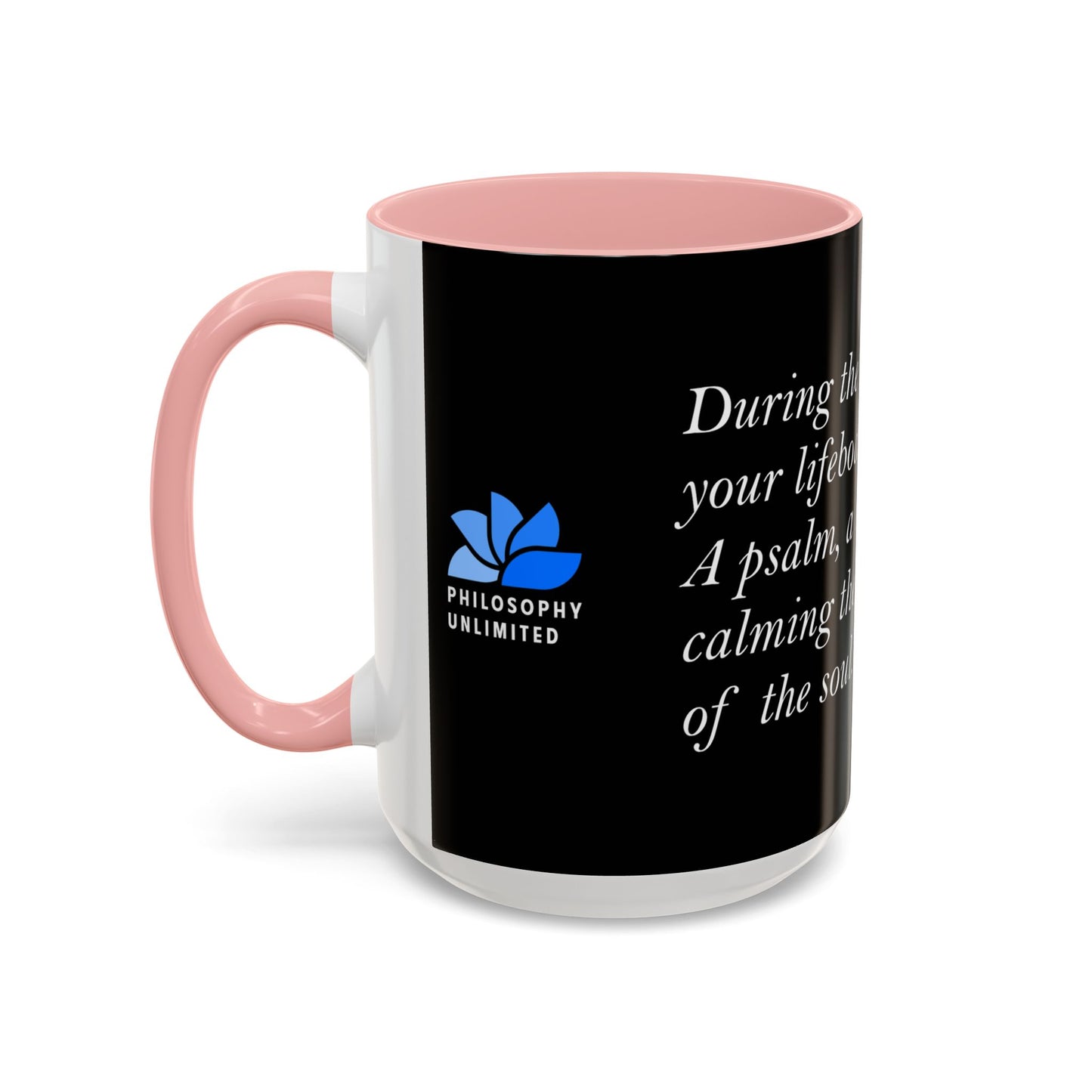The Storm Is Over Accent™ Kaffekrus 11 oz (0,33 l) / 15 oz (0,44 l) (Svart Tema): Roderick Evans Quotes