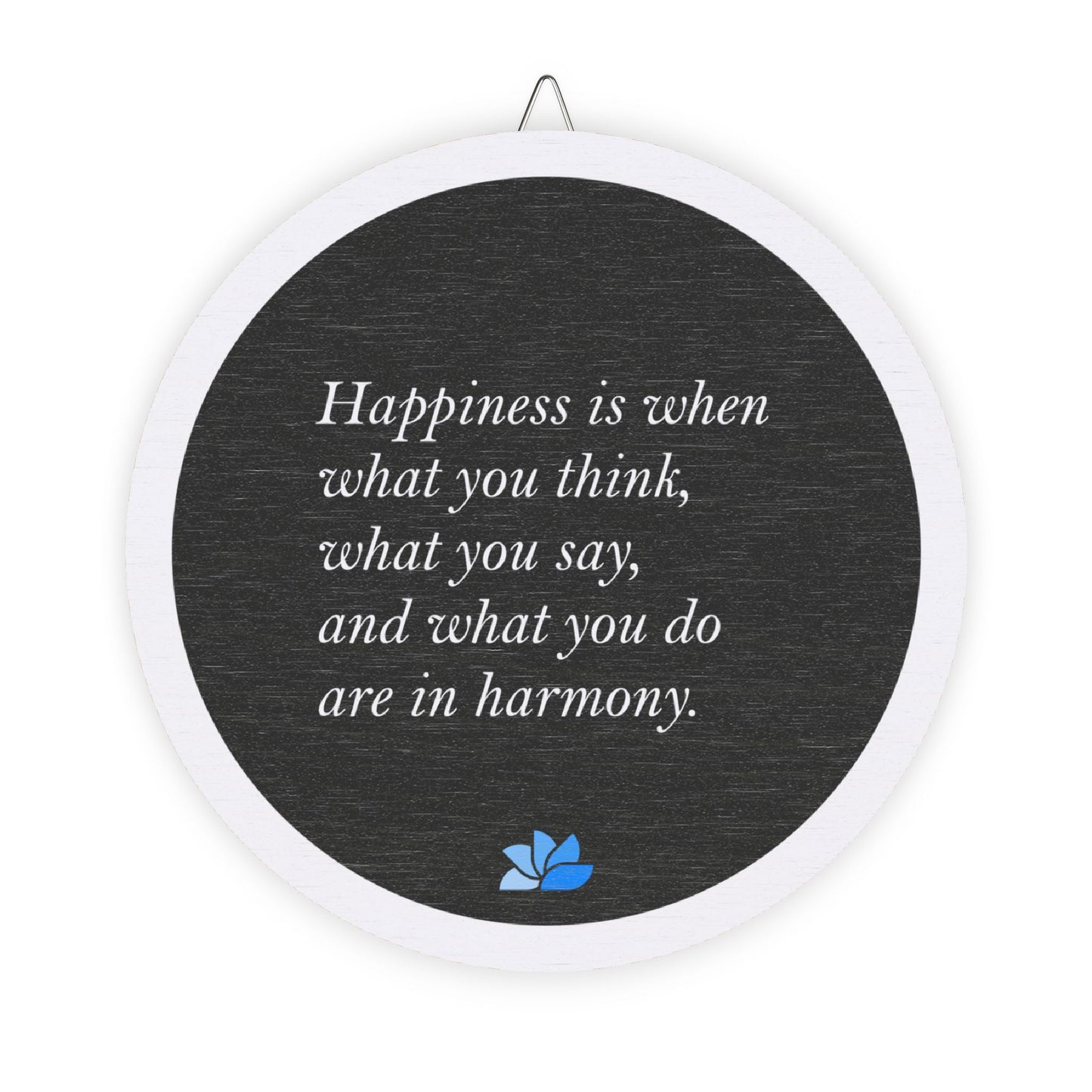 New Harmony™ Tre Hengende Skilt (Svart): Mahatma Gandhi Quotes