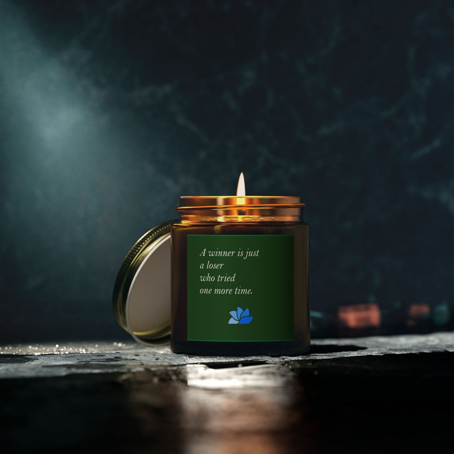Possible Still™ duftlys (4 oz, 9 oz) (grønt tema): George M. Moore Jr. Citater