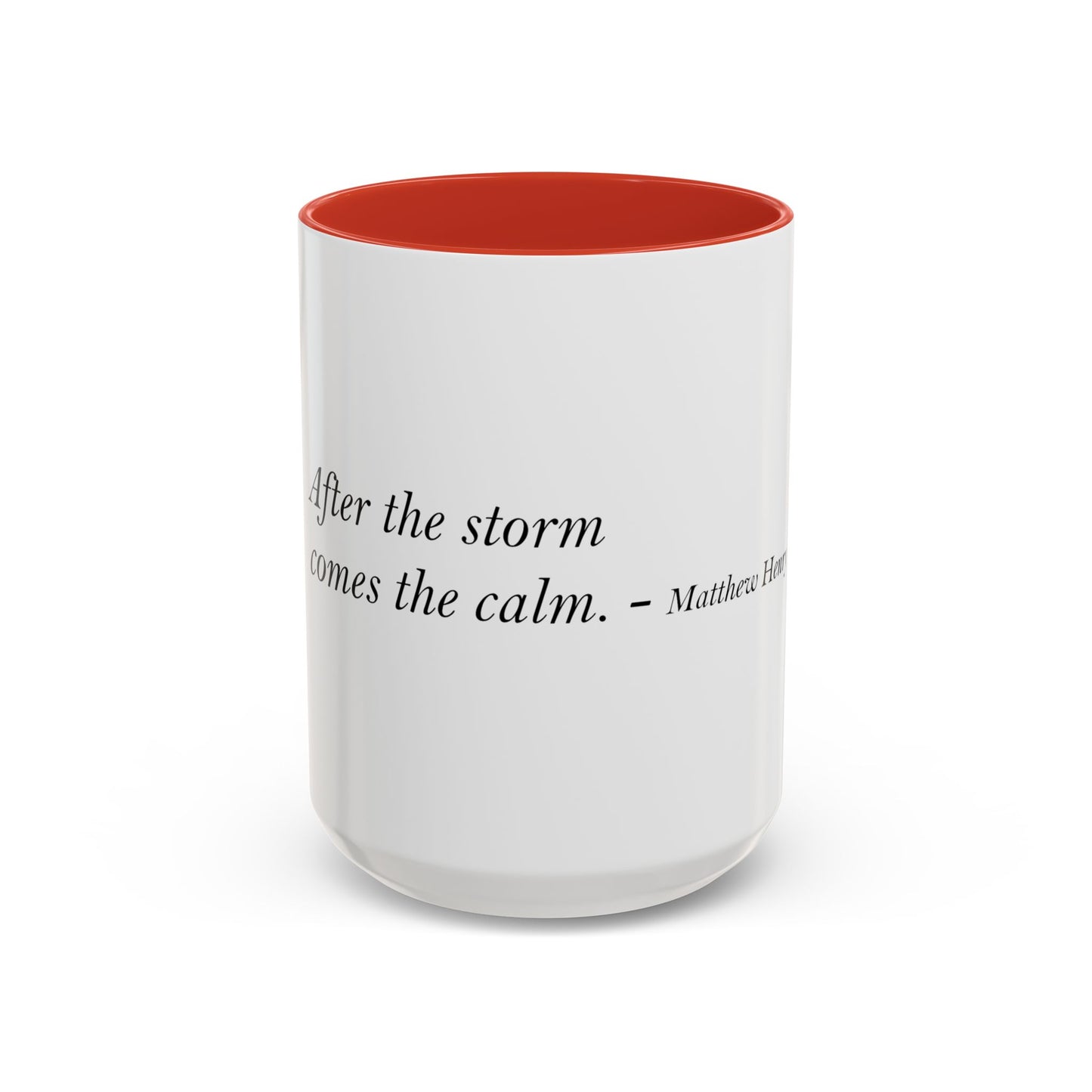 The Storm Is Over Accent™ Kaffekrus 11 oz (0,33 l) / 15 oz (0,44 l) (Hvit Tema): Matthew Henry Quotes
