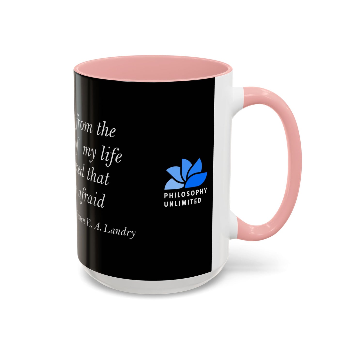 The Storm Is Over Accent™ kaffemugg 11 oz (0,33 L) / 15 oz (0,44 L) (svart tema): Fabien Landry Citat