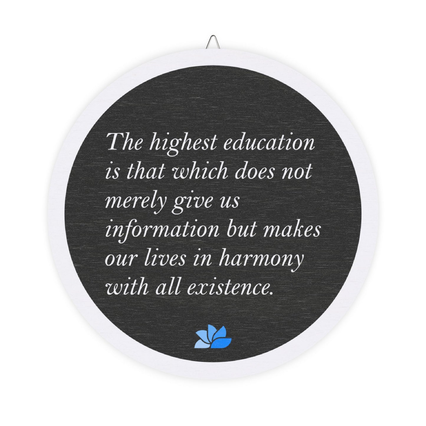 New Harmony™ Tre Hengende Skilt (Svart): Rabindranath Tagore Quotes