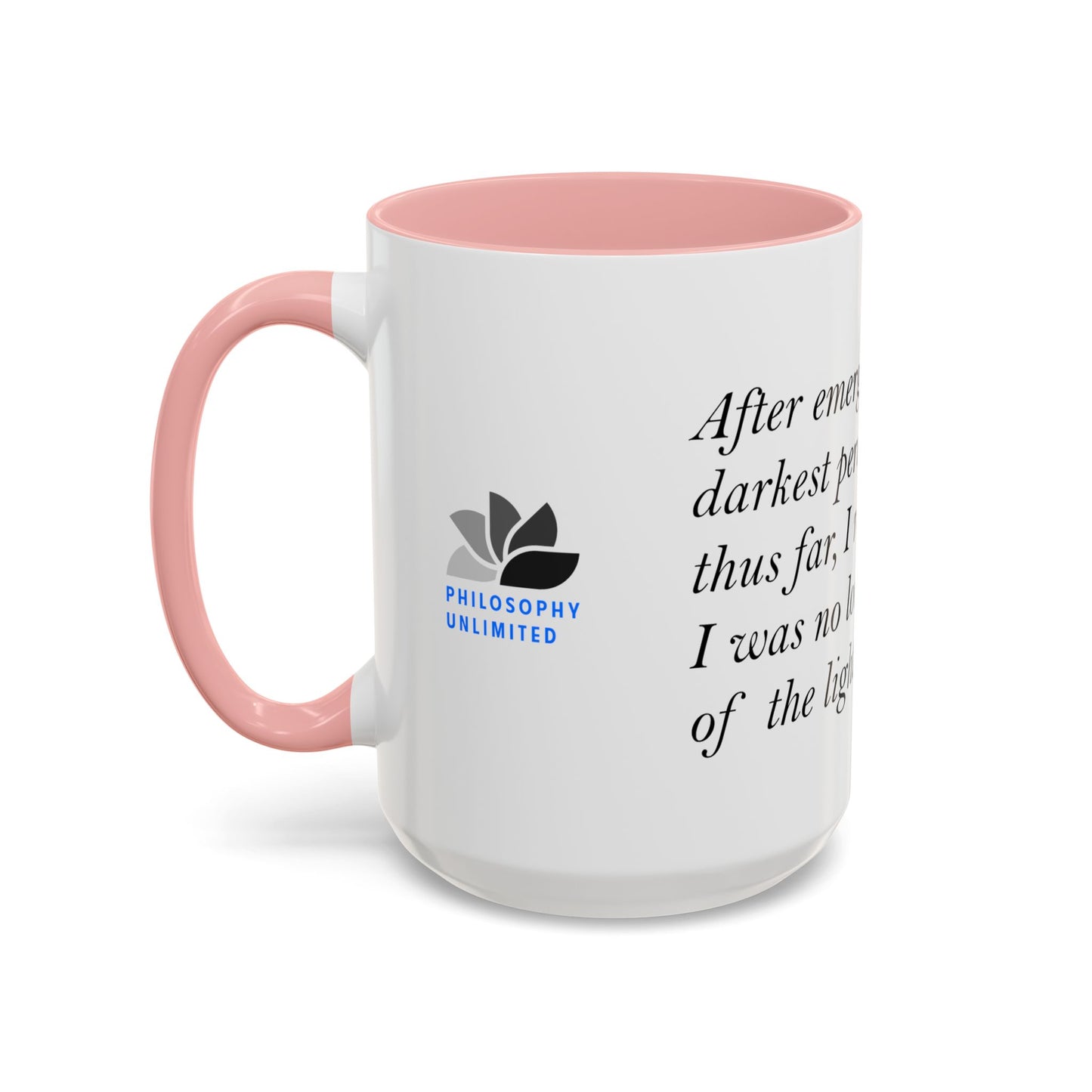 The Storm Is Over Accent™ kaffemugg 11 oz (0,33 L) / 15 oz (0,44 L) (vitt tema): Fabien Landry Citat