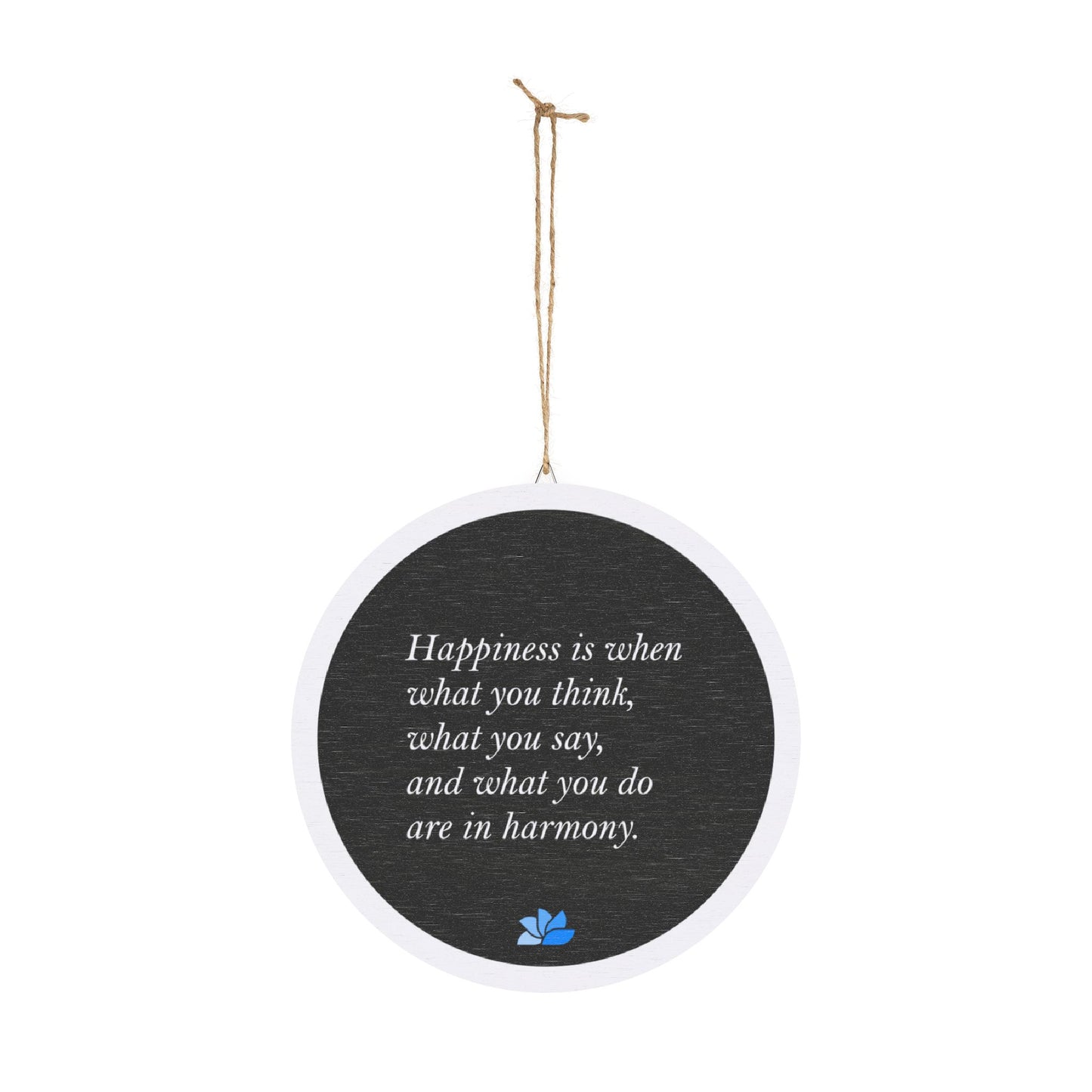 Nya Harmony™ tre hängande skyltar (svarta): Mahatma Gandhi Quotes