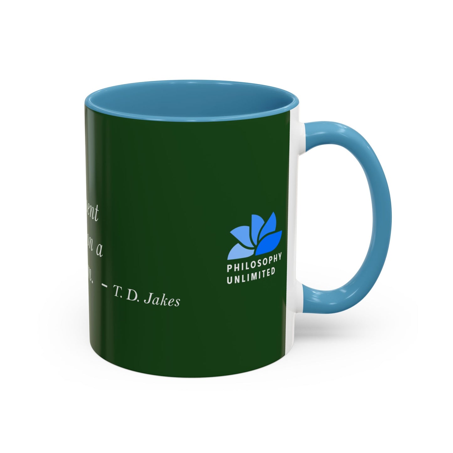 The Storm Is Over Accent™ Kaffekrus 11 oz (0,33 l) / 15 oz (0,44 l) (Grønn Tema): T. D. Jakes Quotes