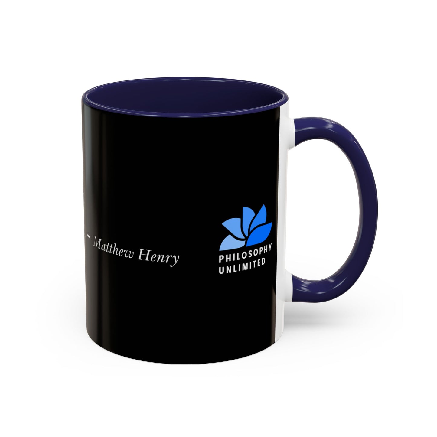 The Storm Is Over Accent™ Kaffekrus 11 oz (0,33 l) / 15 oz (0,44 l) (Svart Tema): Matthew Henry Quotes