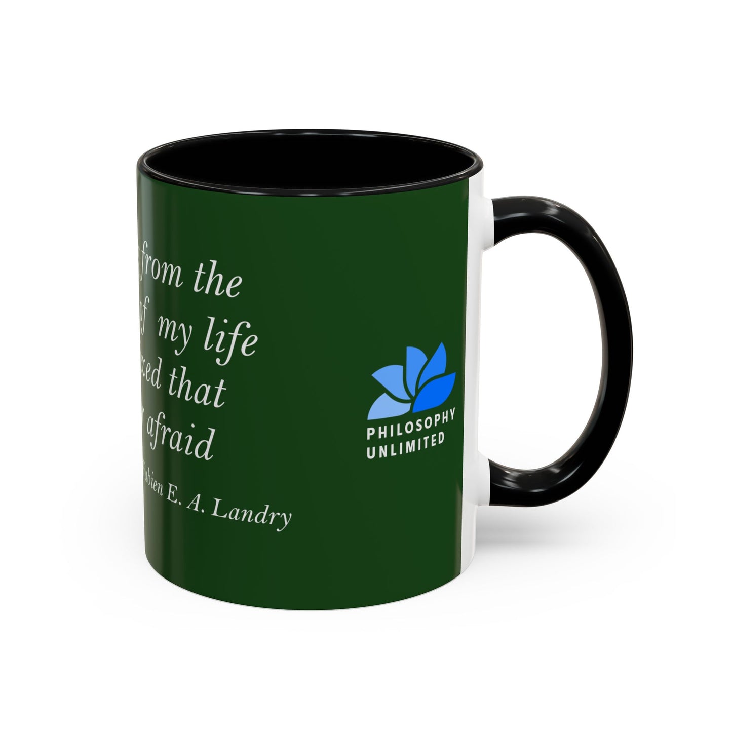 The Storm Is Over Accent™ Kaffekrus 11 oz (0,33 l) / 15 oz (0,44 l) (Grønn Tema): Fabien Landry Quotes