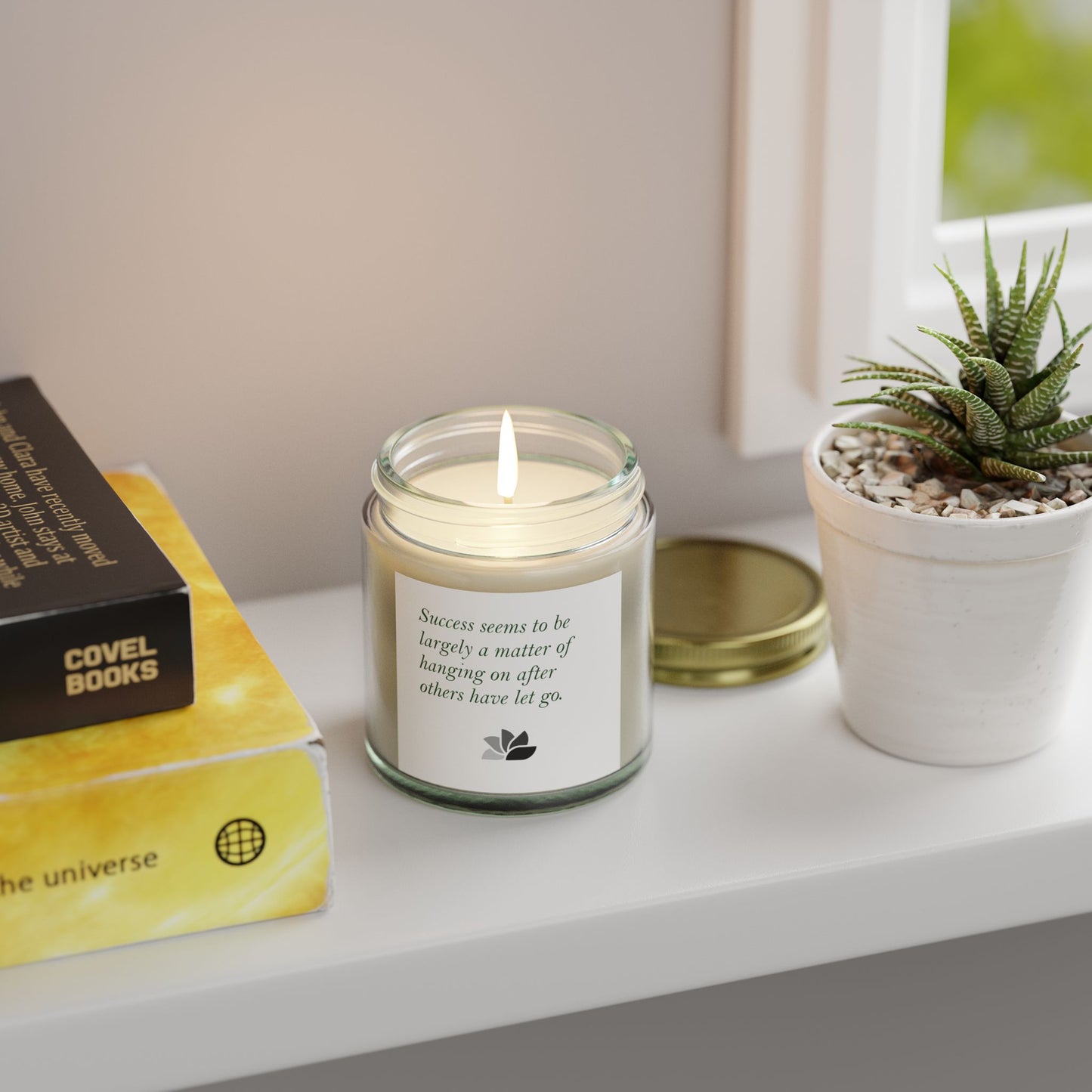 Possible Still™ Scented Candle (4oz, 9oz) (White Theme): William Feather Quotes