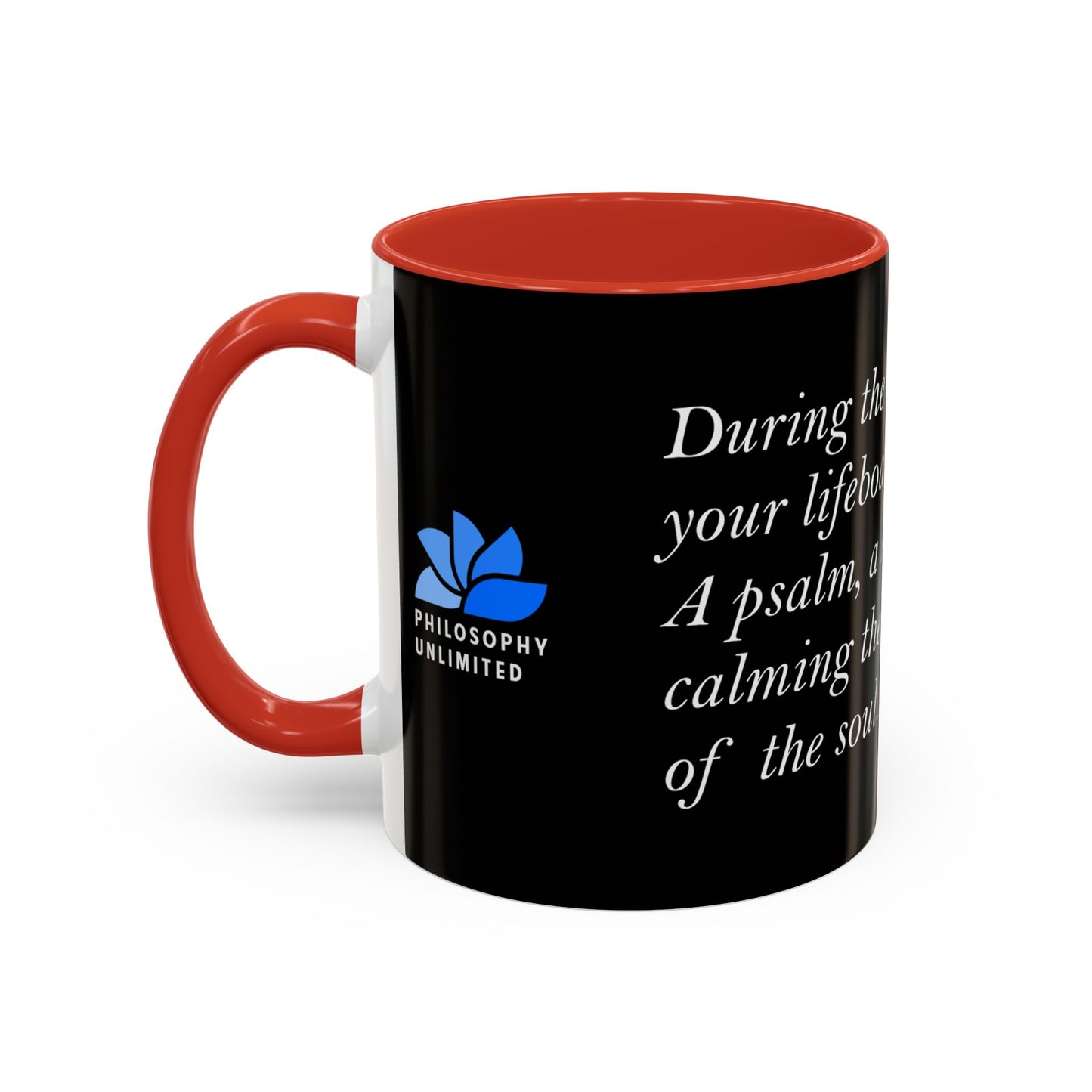 The Storm Is Over Accent™ Kaffekrus 11 oz (0,33 l) / 15 oz (0,44 l) (Svart Tema): Roderick Evans Quotes