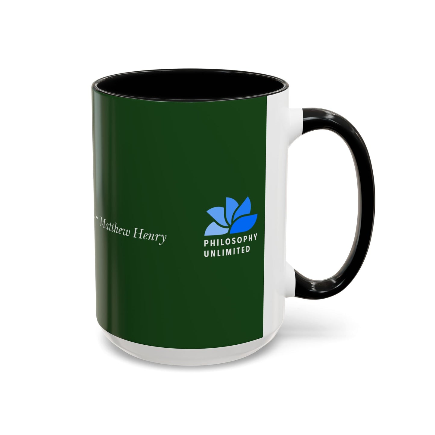 The Storm Is Over Accent™ Kaffekrus 11 oz (0,33 l) / 15 oz (0,44 l) (Grønn Tema): Matthew Henry Quotes
