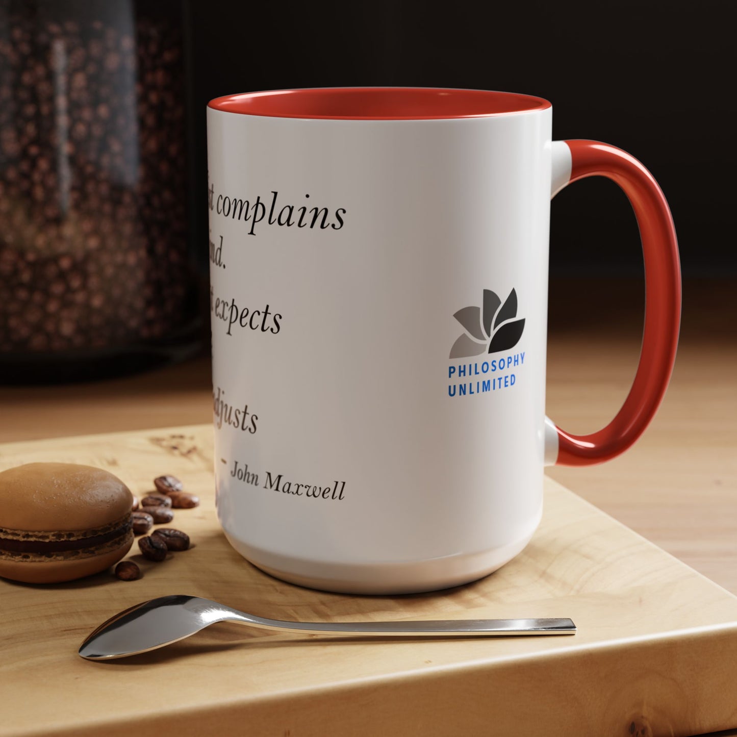 The Storm Is Over Accent™ Kaffekrus 11 oz (0,33 l) / 15 oz (0,44 l) (Hvit Tema): John Maxwell Quotes