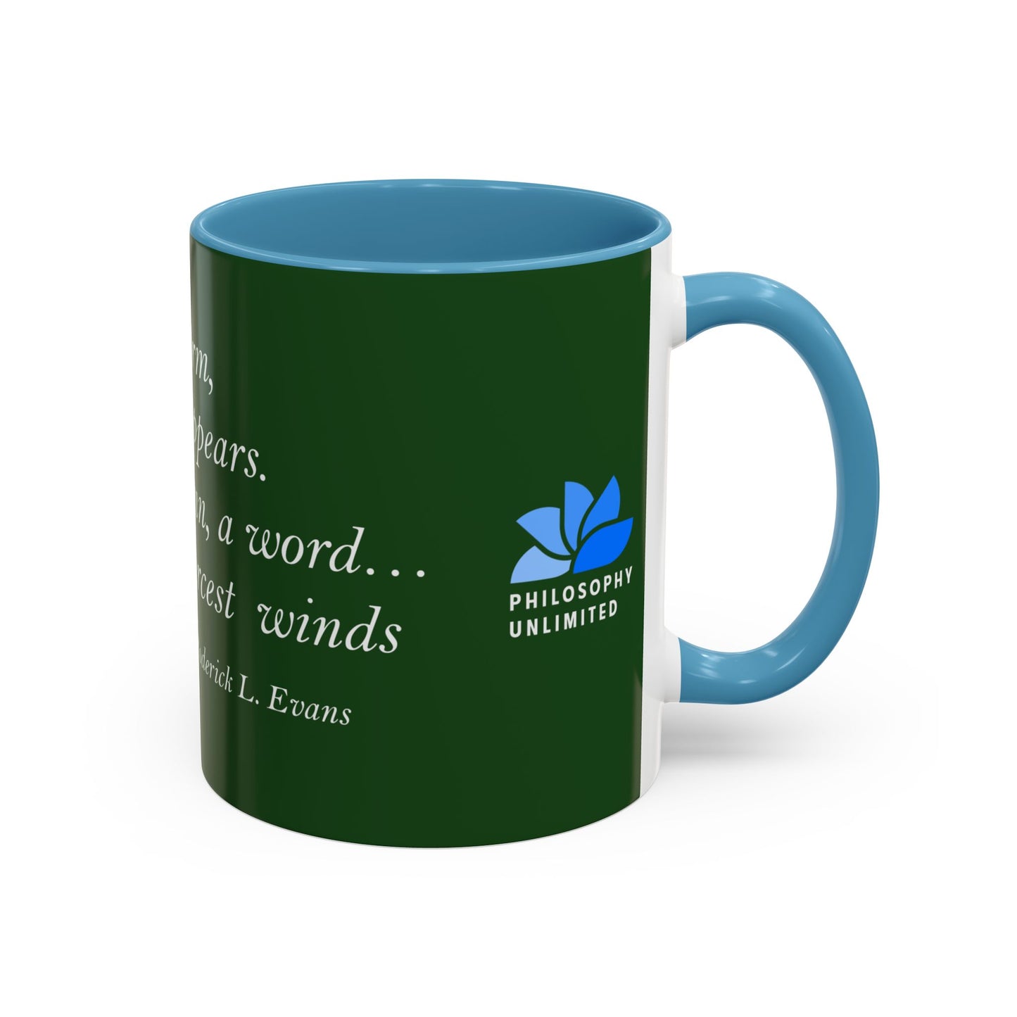 The Storm Is Over Accent™ Kaffekrus 11 oz (0,33 l) / 15 oz (0,44 l) (Grønn Tema): Roderick Evans Quotes