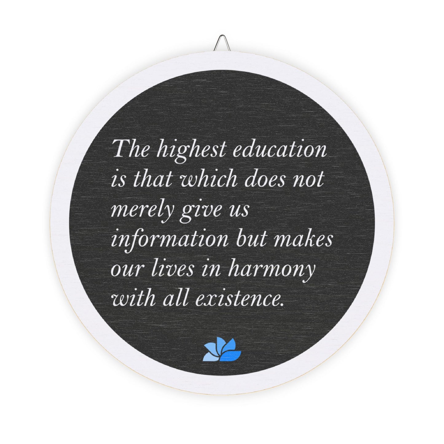 New Harmony™ Tre Hengende Skilt (Svart): Rabindranath Tagore Quotes
