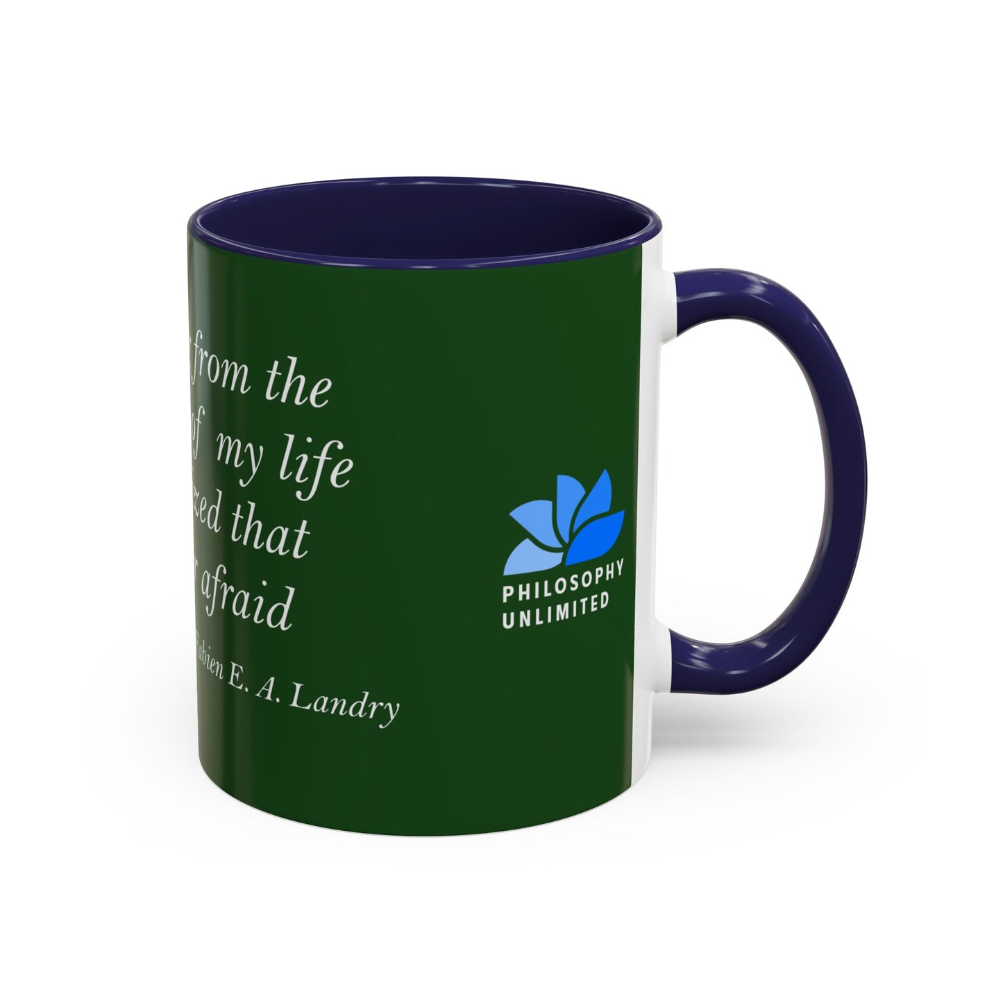 The Storm Is Over Accent™ Kaffekrus 11 oz (0,33 l) / 15 oz (0,44 l) (Grønn Tema): Fabien Landry Quotes
