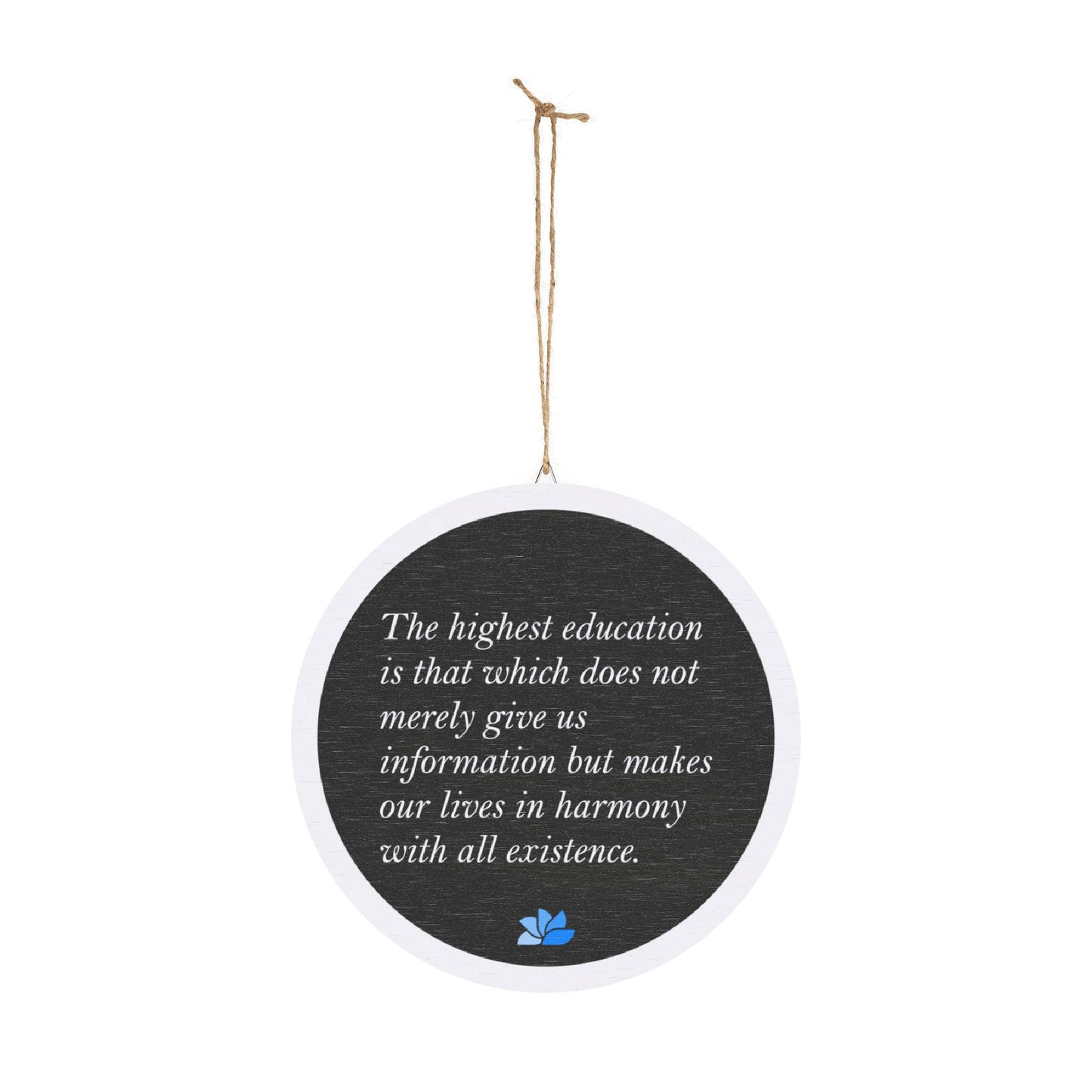 New Harmony™ Tre Hengende Skilt (Svart): Rabindranath Tagore Quotes