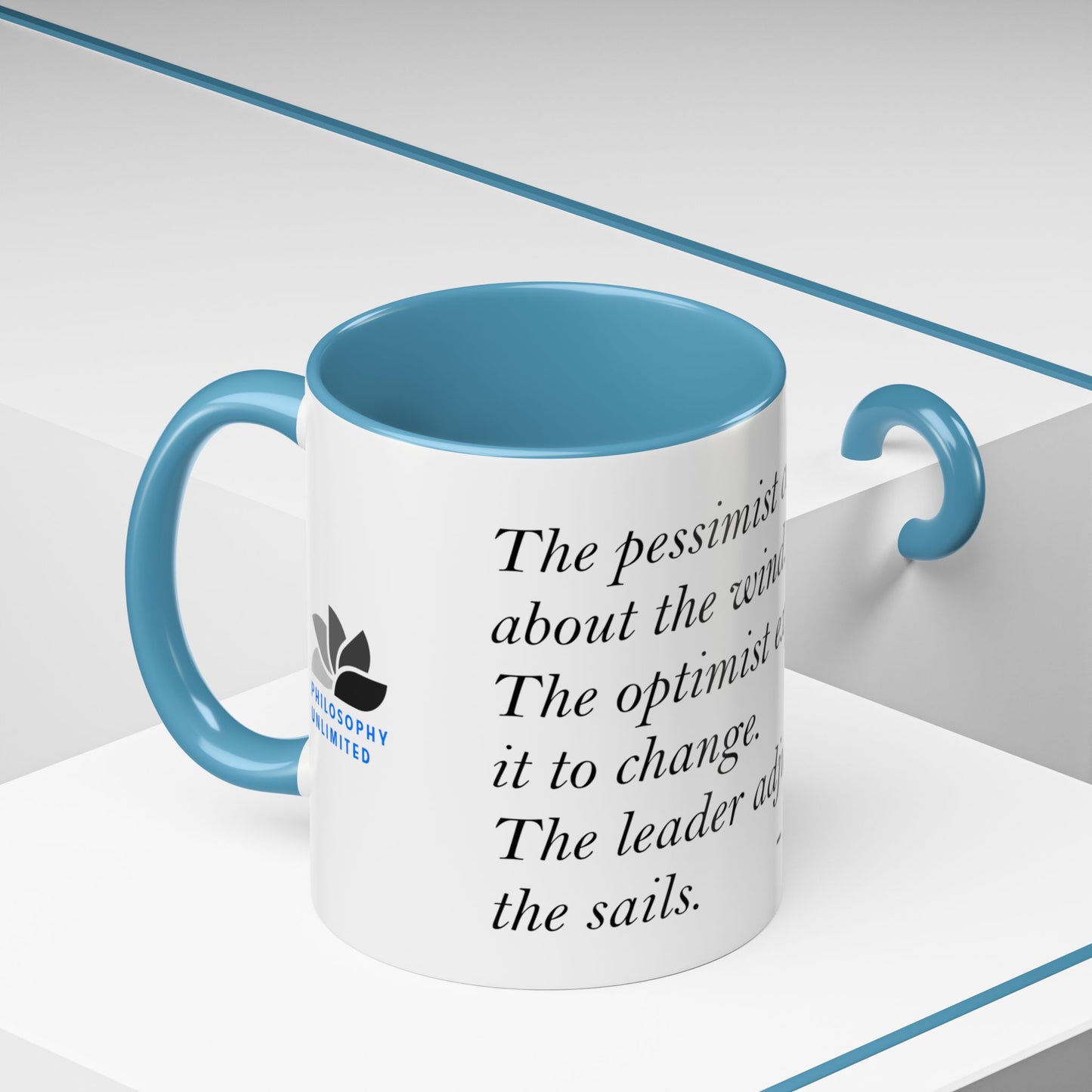 The Storm Is Over Accent™ Kaffekrus 11 oz (0,33 l) / 15 oz (0,44 l) (Hvit Tema): John Maxwell Quotes