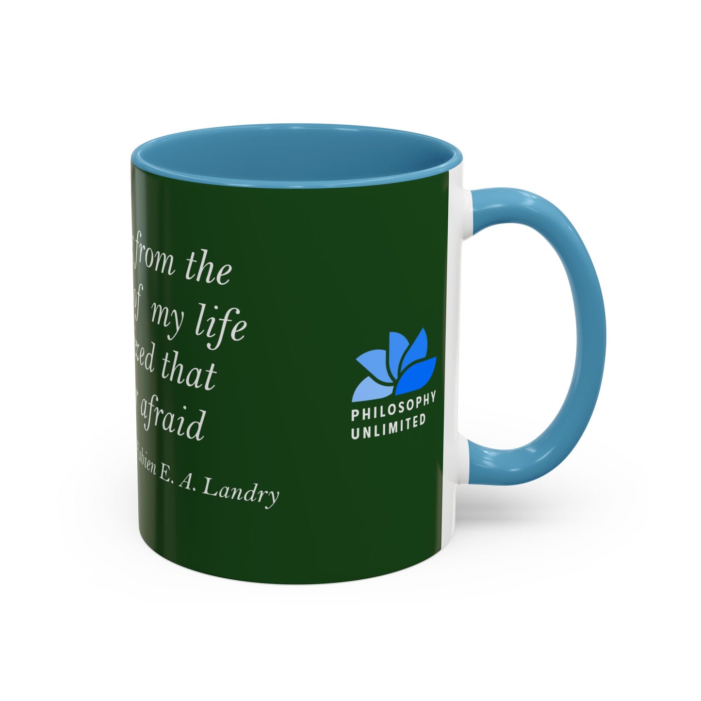 The Storm Is Over Accent™ Kaffekrus 11 oz (0,33 l) / 15 oz (0,44 l) (Grønn Tema): Fabien Landry Quotes