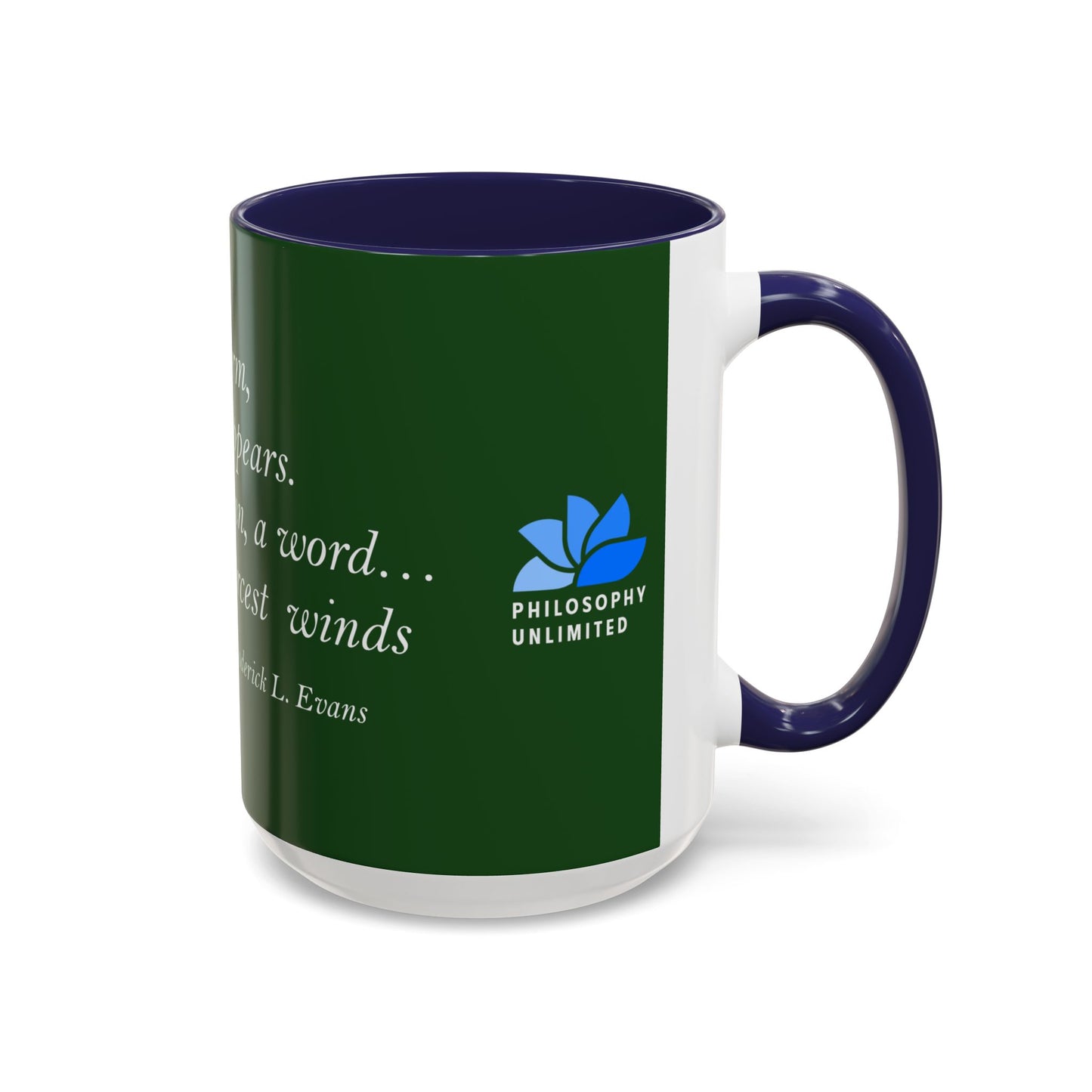 The Storm Is Over Accent™ Kaffekrus 11 oz (0,33 l) / 15 oz (0,44 l) (Grønn Tema): Roderick Evans Quotes