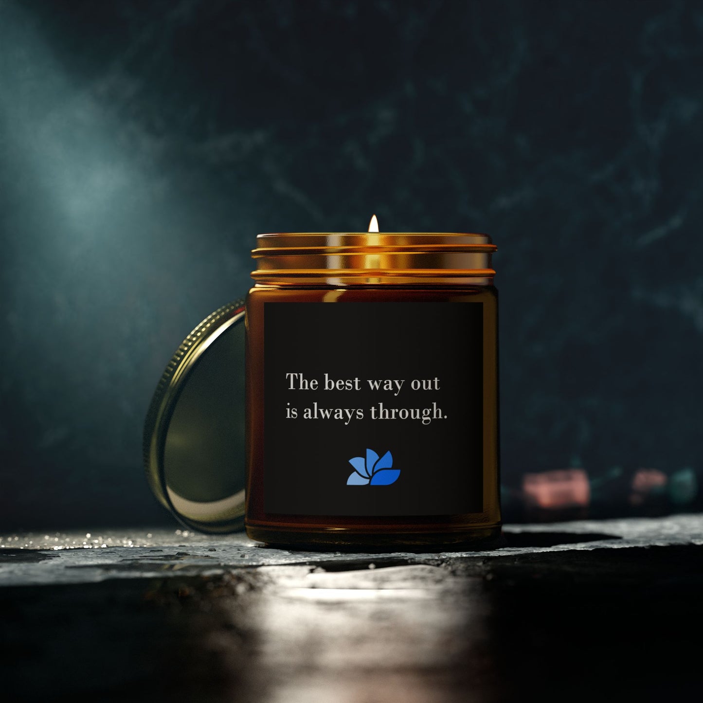 Possible Still™ Duftende Lys (4oz, 9oz) (Svart Tema): Robert Frost Quotes