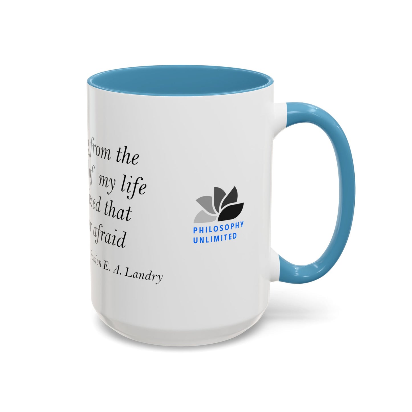 The Storm Is Over Accent™ kaffemugg 11 oz (0,33 L) / 15 oz (0,44 L) (vitt tema): Fabien Landry Citat