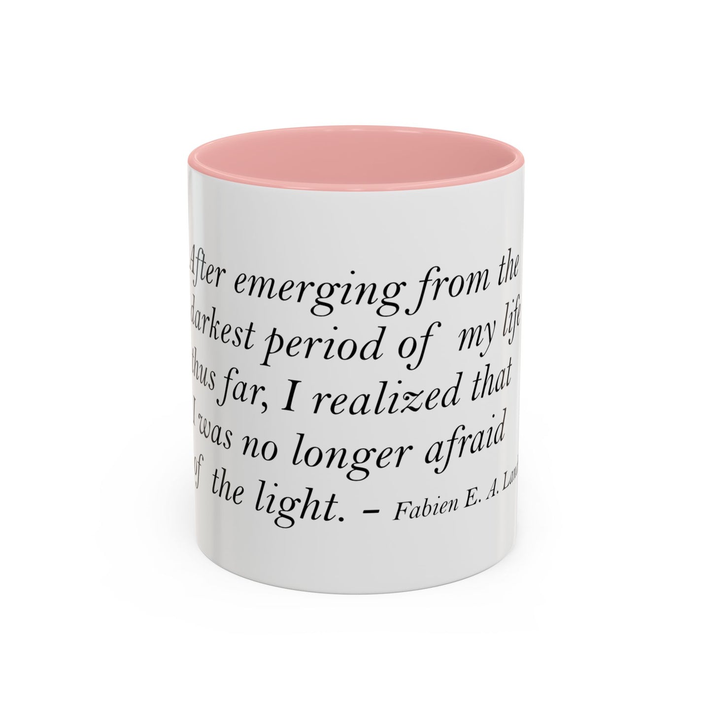 The Storm Is Over Accent™ Kaffekrus 11 oz (0,33 l) / 15 oz (0,44 l) (Hvit Tema): Fabien Landry Quotes