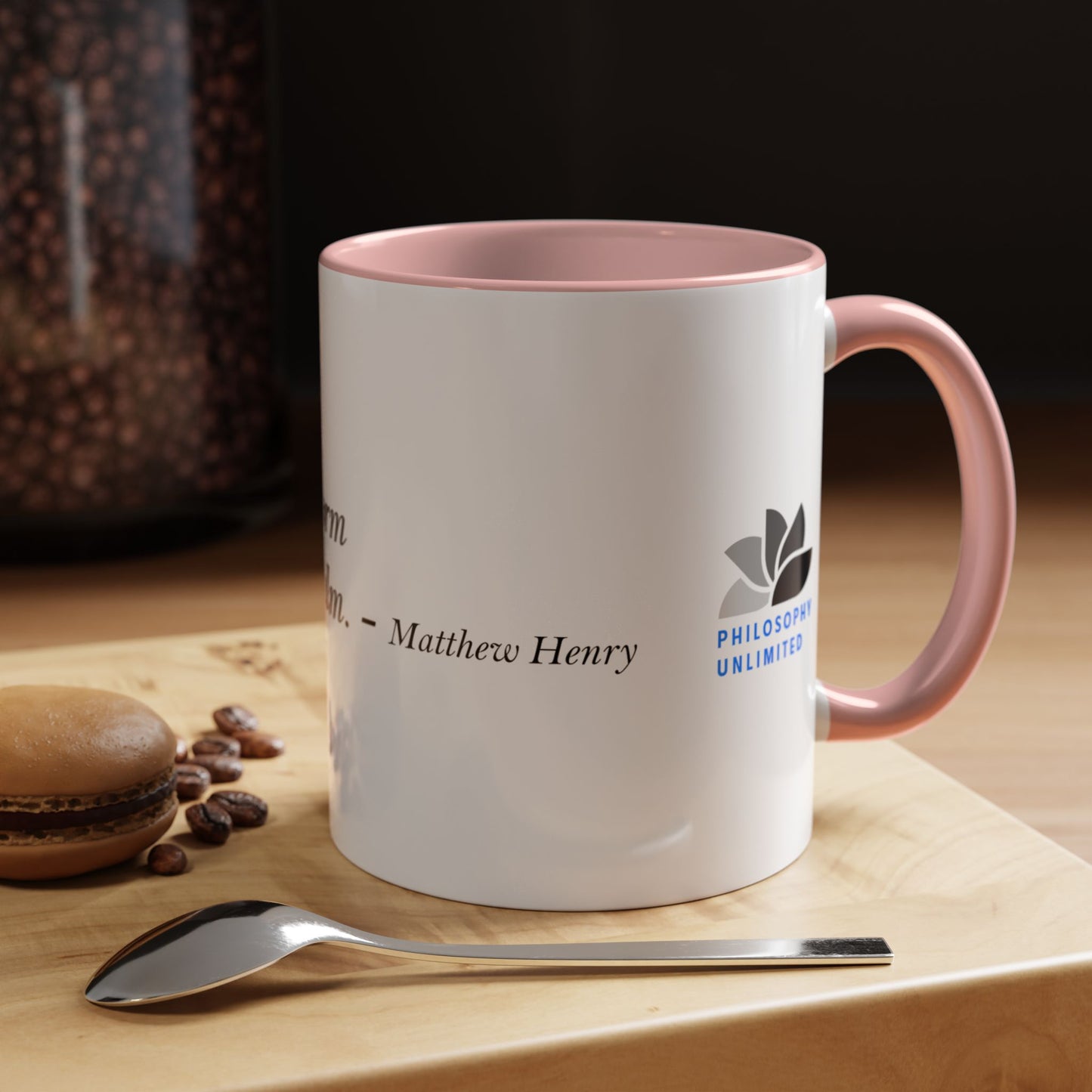 The Storm Is Over Accent™ Kaffekrus 11 oz (0,33 l) / 15 oz (0,44 l) (Hvit Tema): Matthew Henry Quotes