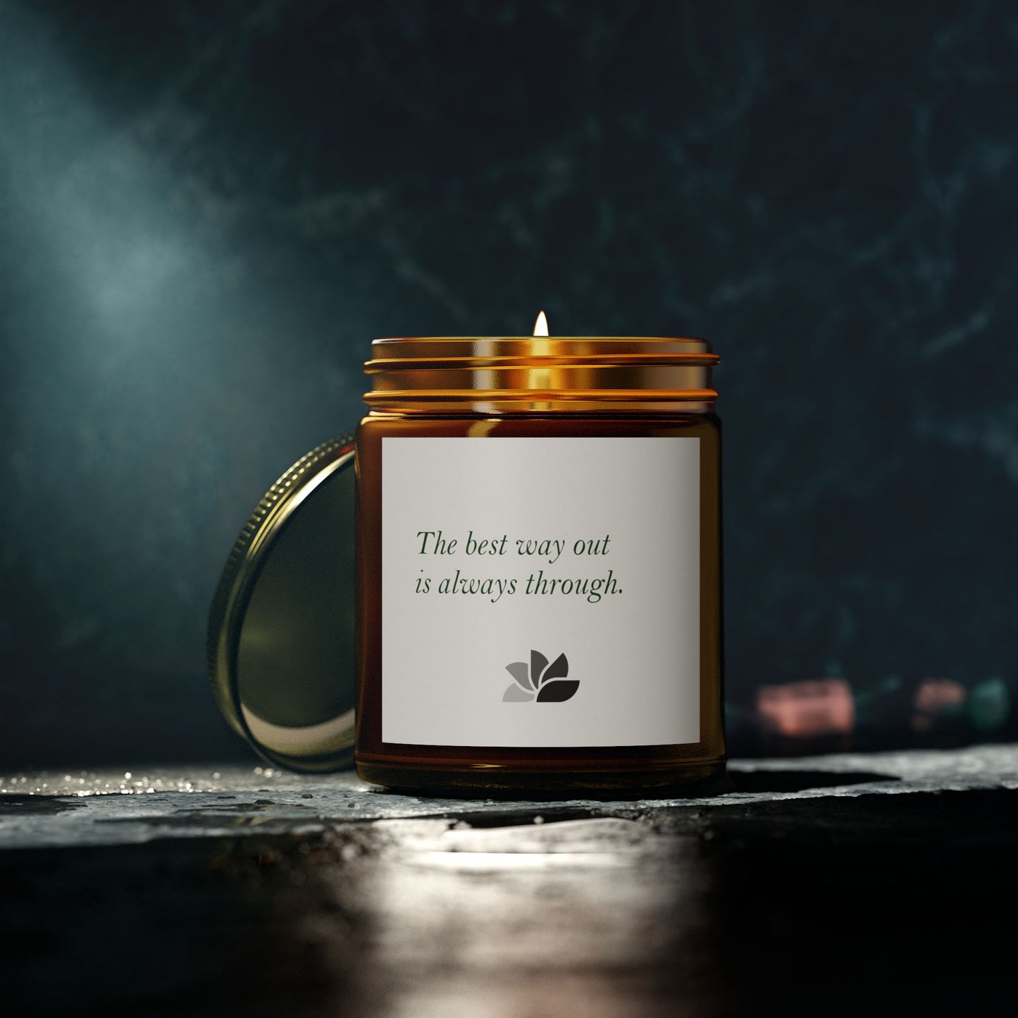 Possible Still™ duftlys (4 oz, 9 oz) (hvidt tema): Robert Frost-citater