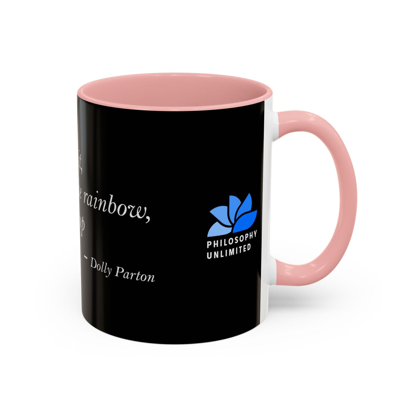 The Storm Is Over Accent™ kaffemugg 11 oz (0,33 L) / 15 oz (0,44 L) (svart tema): Dolly Parton Citat