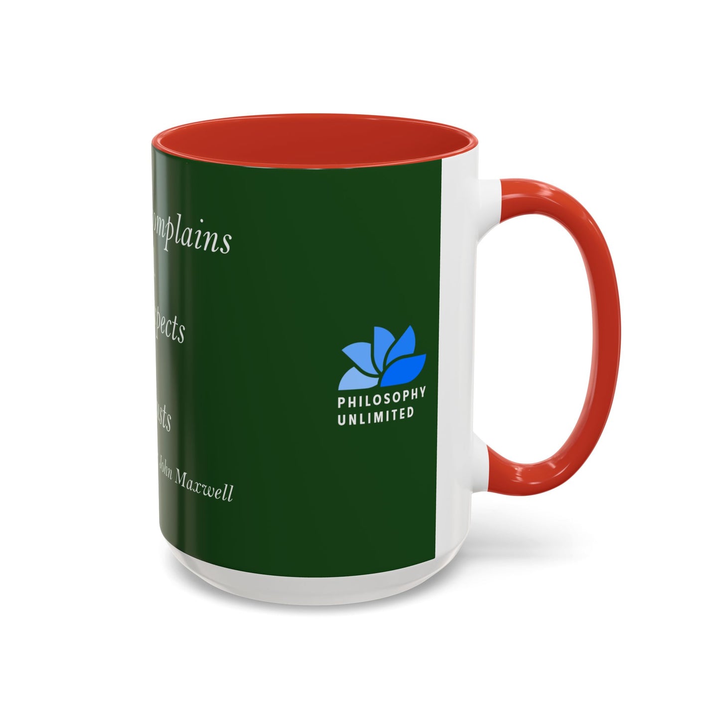 The Storm Is Over Accent™ Kaffekrus 11 oz (0,33 l) / 15 oz (0,44 l) (Grønn Tema): John Maxwell Quotes