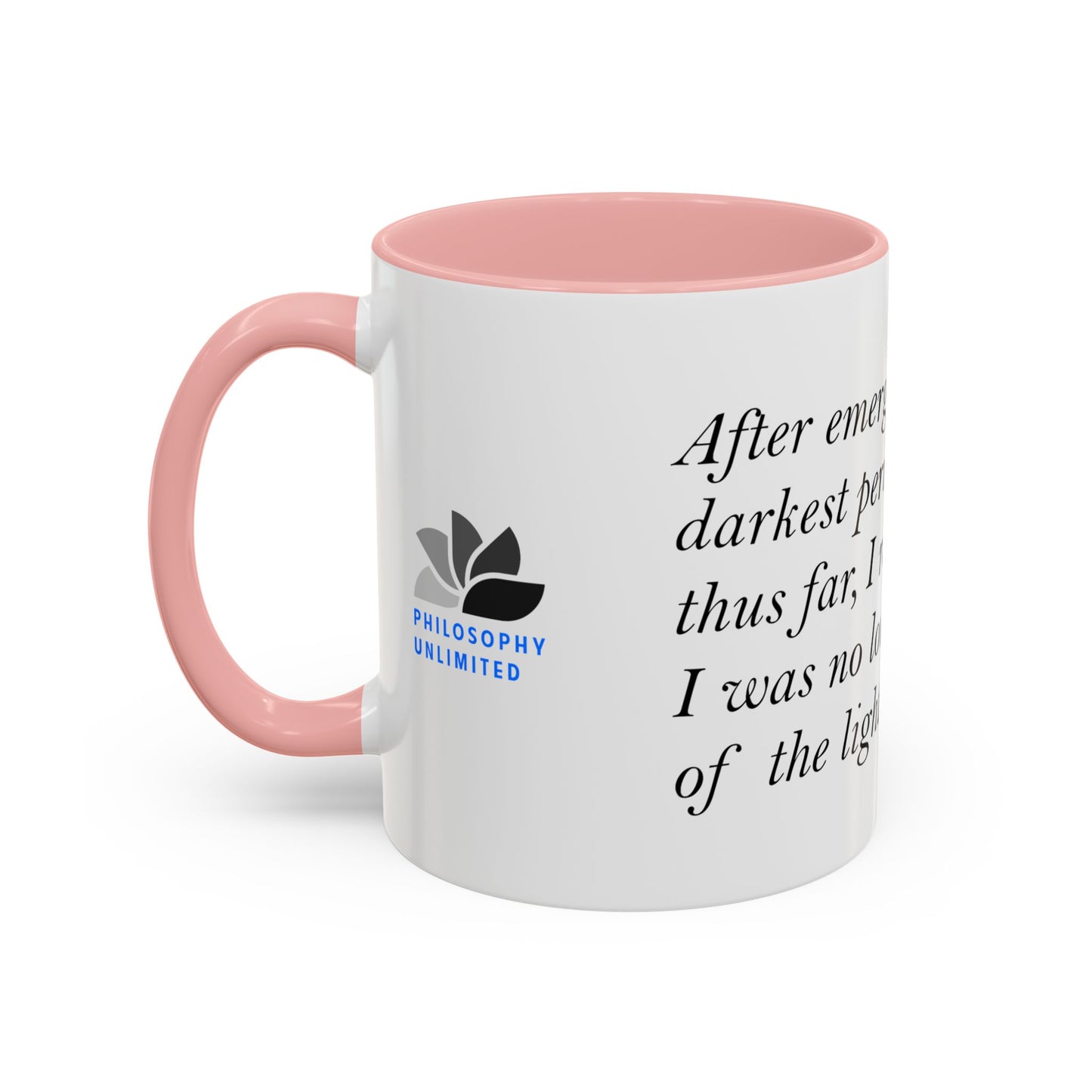 The Storm Is Over Accent™ kaffemugg 11 oz (0,33 L) / 15 oz (0,44 L) (vitt tema): Fabien Landry Citat