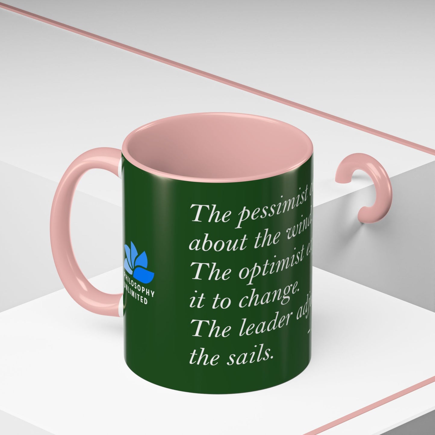 The Storm Is Over Accent™ Kaffekrus 11 oz (0,33 l) / 15 oz (0,44 l) (Grønn Tema): John Maxwell Quotes