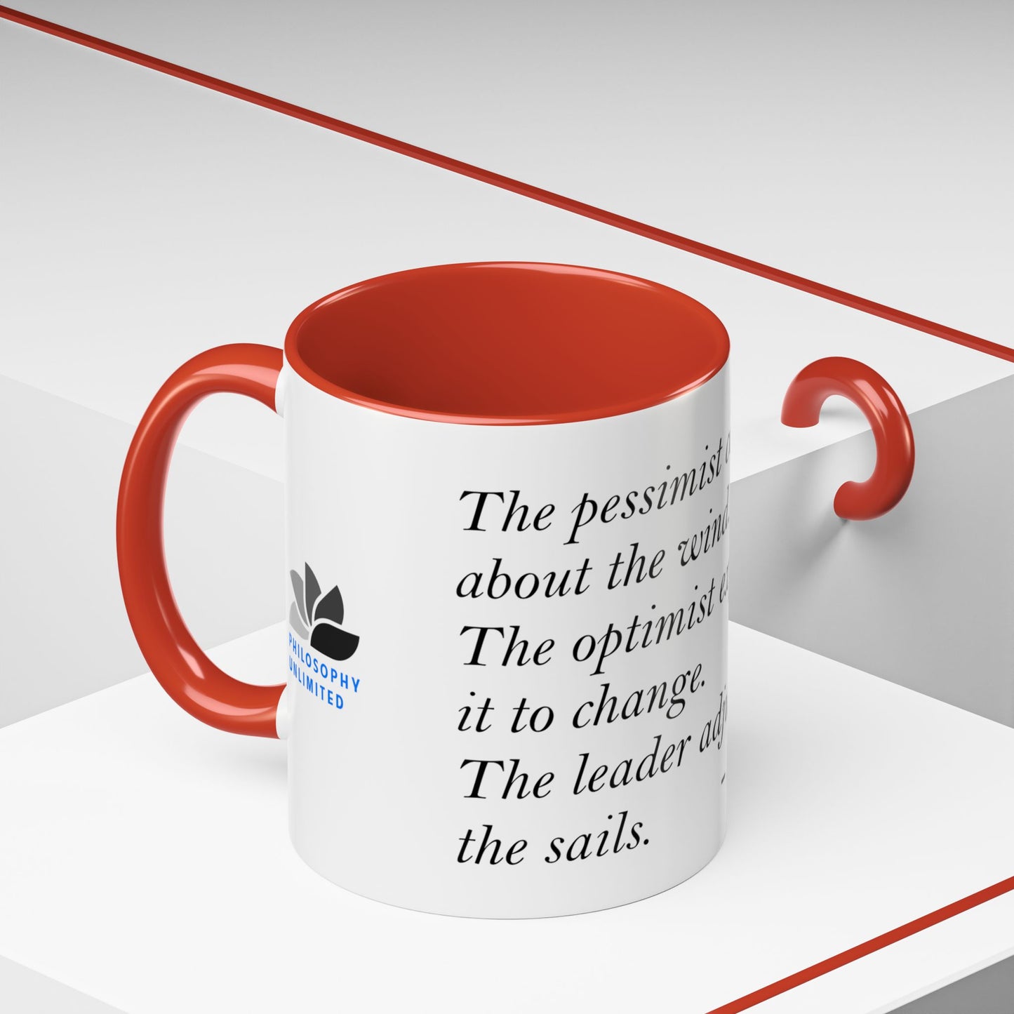 The Storm Is Over Accent™ Kaffekrus 11 oz (0,33 l) / 15 oz (0,44 l) (Hvit Tema): John Maxwell Quotes
