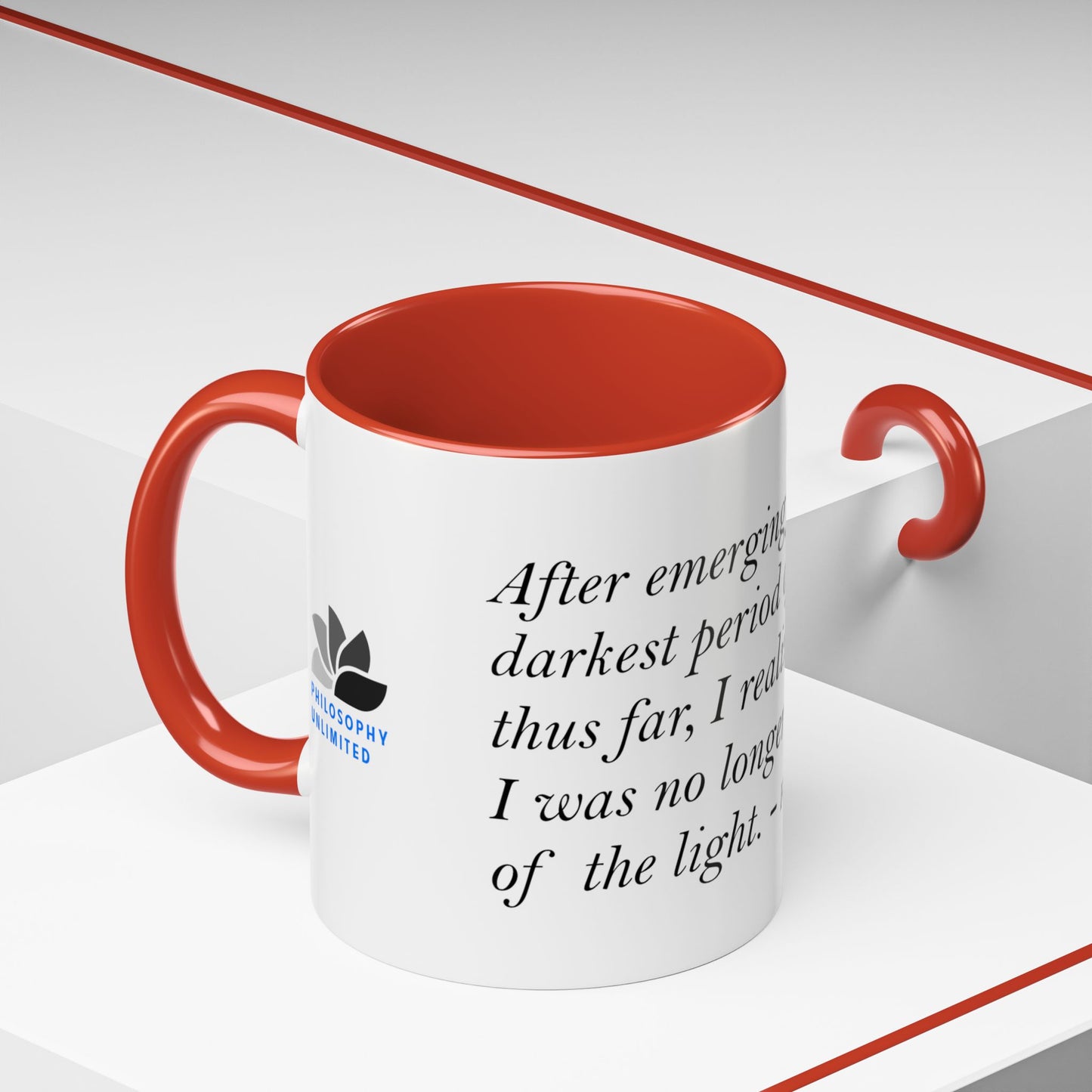 The Storm Is Over Accent™ Kaffekrus 11 oz (0,33 l) / 15 oz (0,44 l) (Hvit Tema): Fabien Landry Quotes