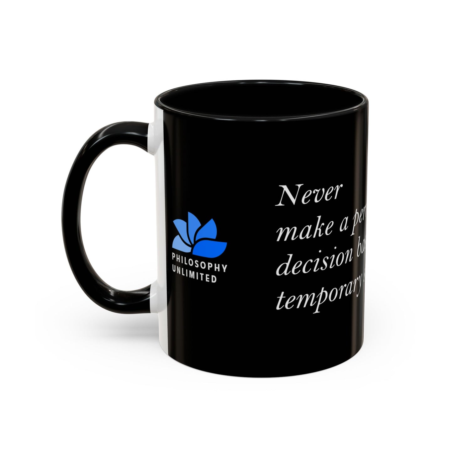 The Storm Is Over Accent™ kaffemugg 11 oz (0,33 L) / 15 oz (0,44 L) (svart tema): TD Jakes Citat