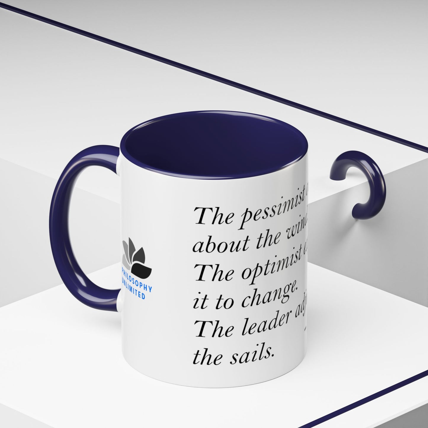 The Storm Is Over Accent™ Kaffekrus 11 oz (0,33 l) / 15 oz (0,44 l) (Hvit Tema): John Maxwell Quotes