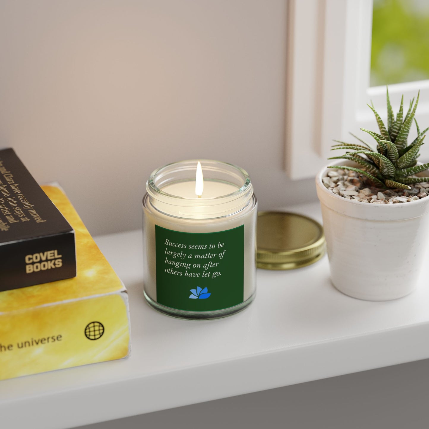Possible Still™ Duftende Lys (4oz, 9oz) (Grønn Tema): William Feather Quotes