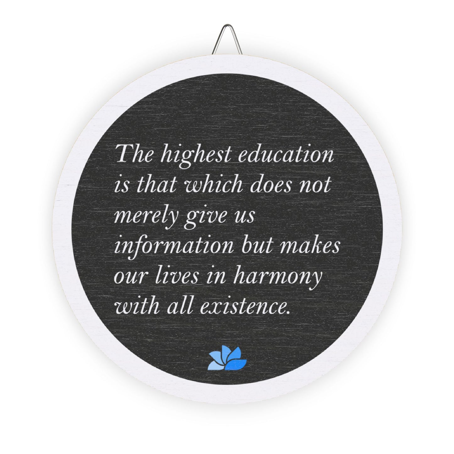 New Harmony™ Tre Hengende Skilt (Svart): Rabindranath Tagore Quotes