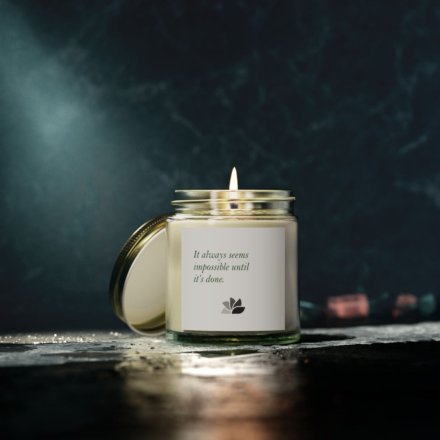 Possible Still™ Scented Candle (4oz, 9oz) (White Theme): Nelson Mandela Quotes