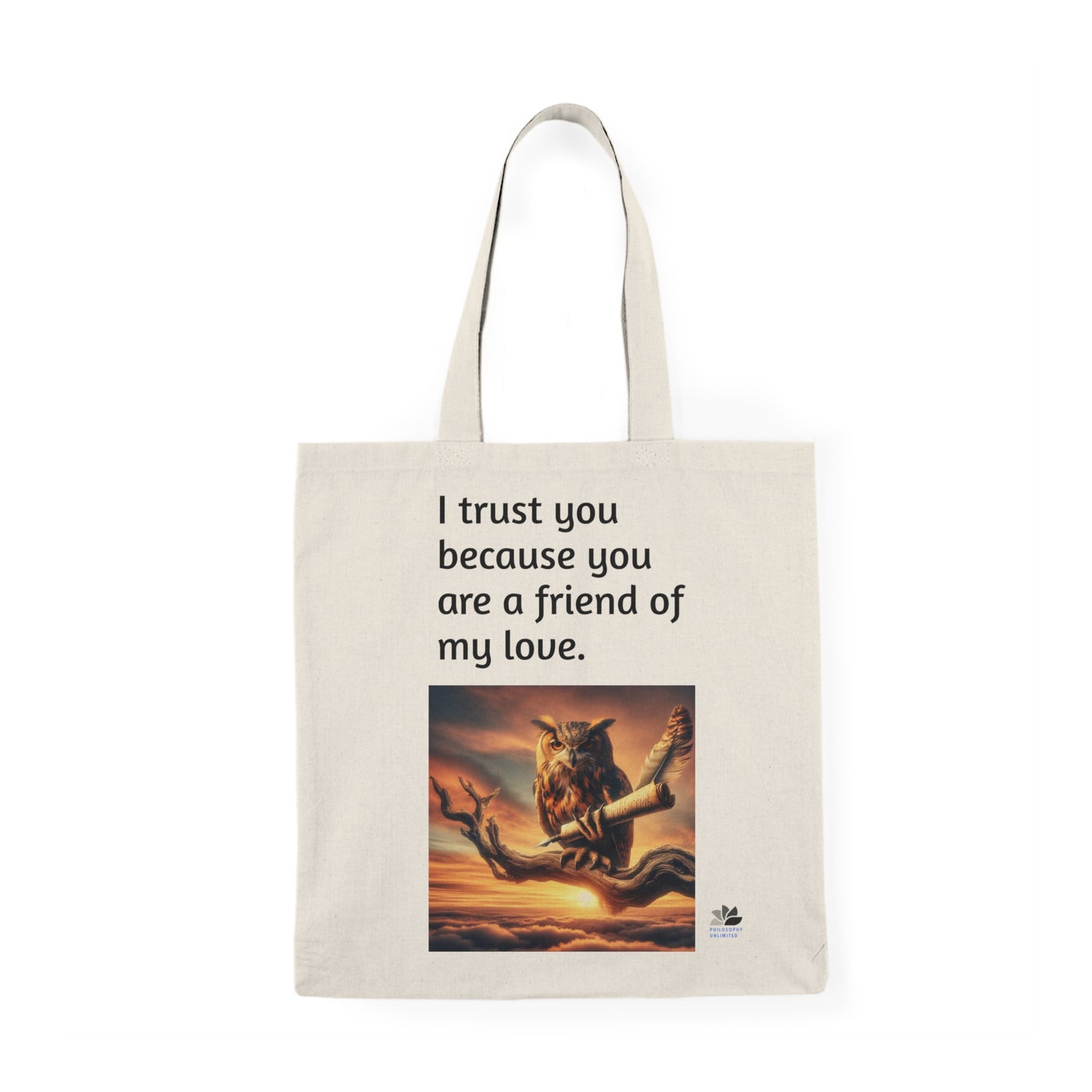 Found Love Again Philosophy Owl One™ Naturlig tøyveske: Fabien Landry Quotes