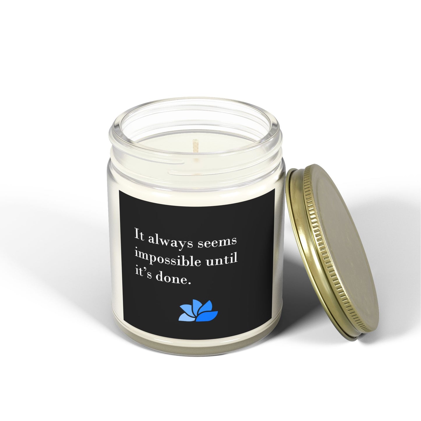 Possible Still™ Duftende Lys (4oz, 9oz) (Svart Tema): Nelson Mandela Quotes